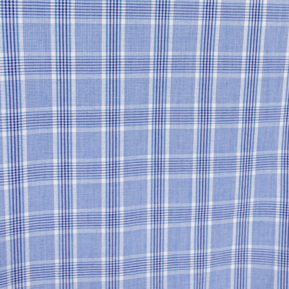 Men's XL MICHAEL KORS Blue Plaid Lightweight Long sleeve 100% Cotton Dress Shirt - Picture 4 of 6